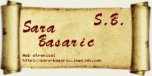 Sara Basarić vizit kartica